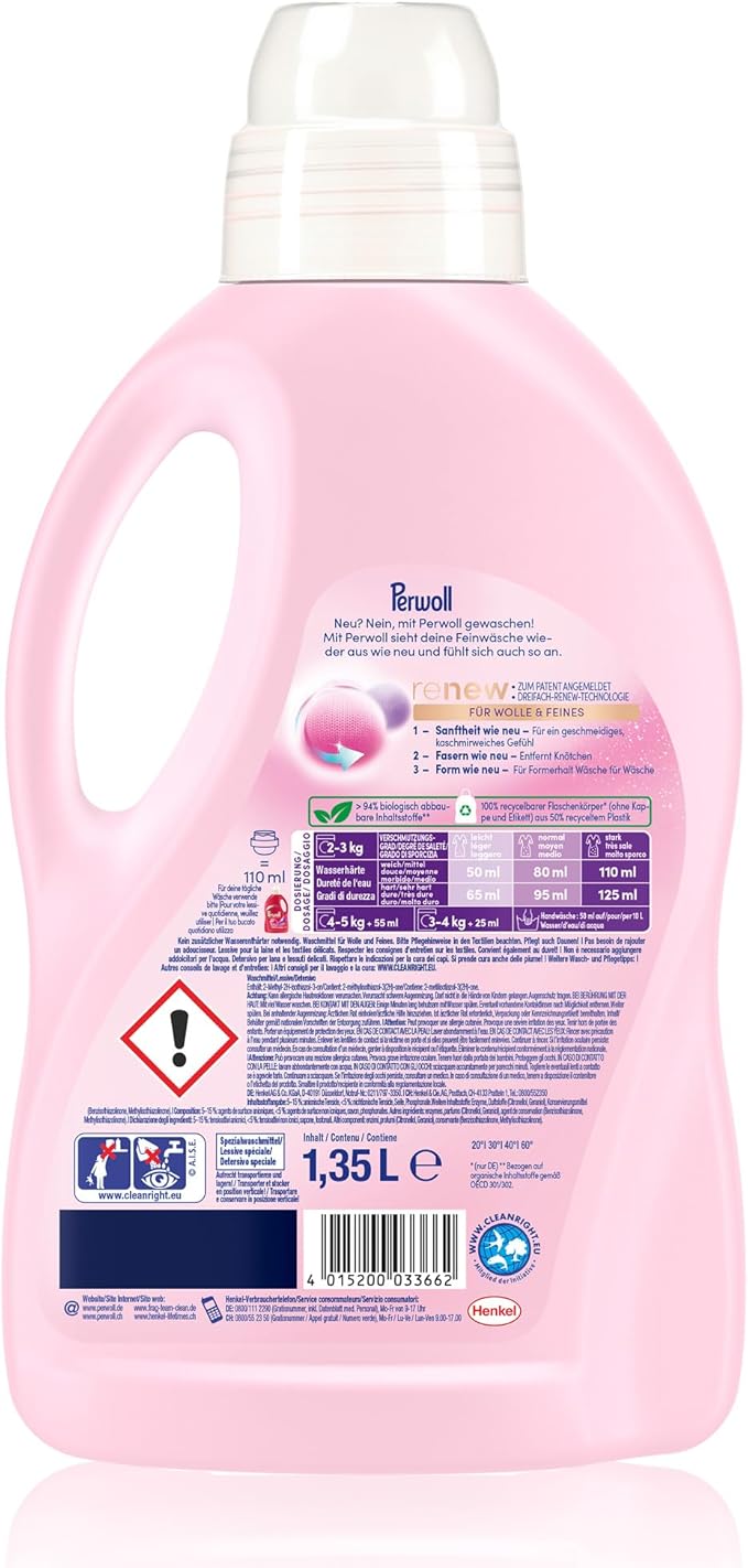 Perwoll Wool & Silk 1.5L - 27 Wash Loads