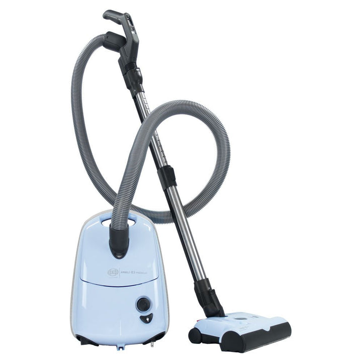SEBO E3 canister vacuum pastel blue