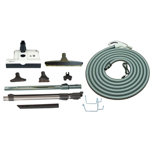 30′ Deluxe Central Vacuum Kit with White ET1 Power Head Superior Vacuums