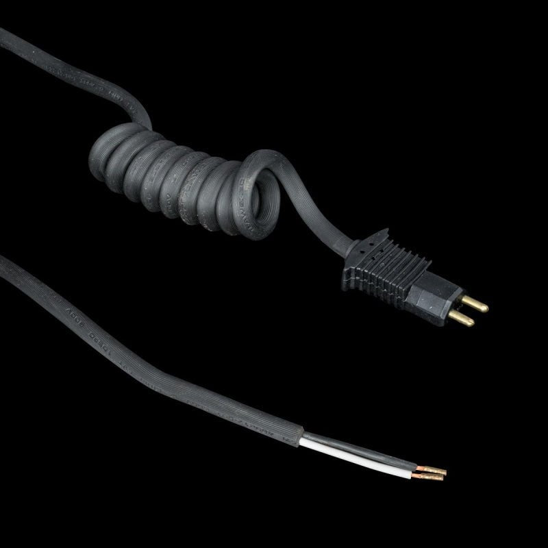 Black 2 Pin Curly Powerbrush To Swivel PigtailCord - 48 - Vacuum Cords