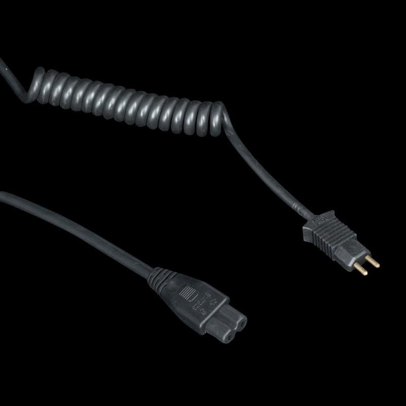 Black 2 Pin Curly Wand Cord Pigtail - 26 to 44 - Vacuum Cords