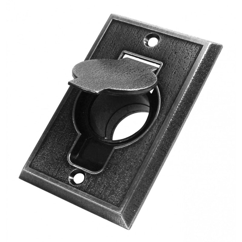 Central Inlet Valve Toilet Door Style- Pewter/Rustic Black