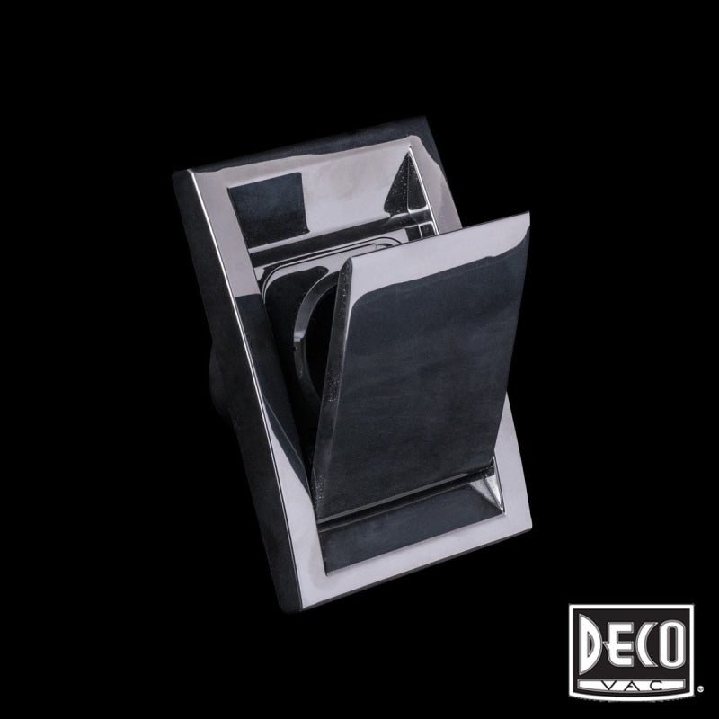 Deco Central Vacuum Wall Valve - Classic Square Door Black - Central Vacuum Parts