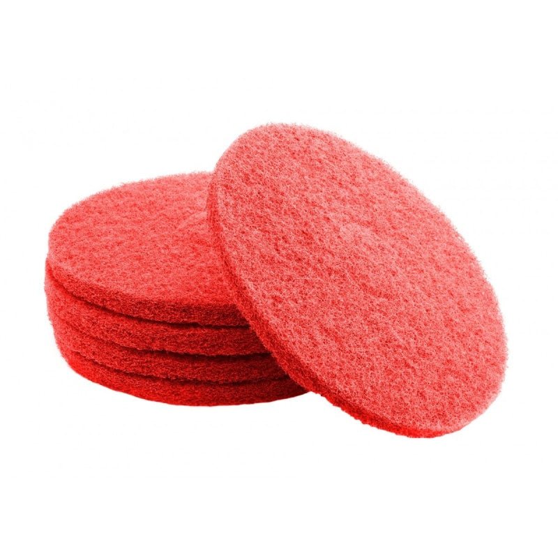 Floor Machine Pads for Buffer Spray Buff 15" Red Box of 5