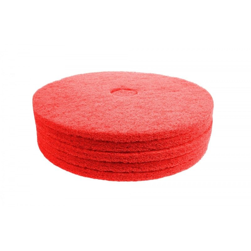 Floor Machine Pads for Buffer Spray Buff 18" Red Box of 5