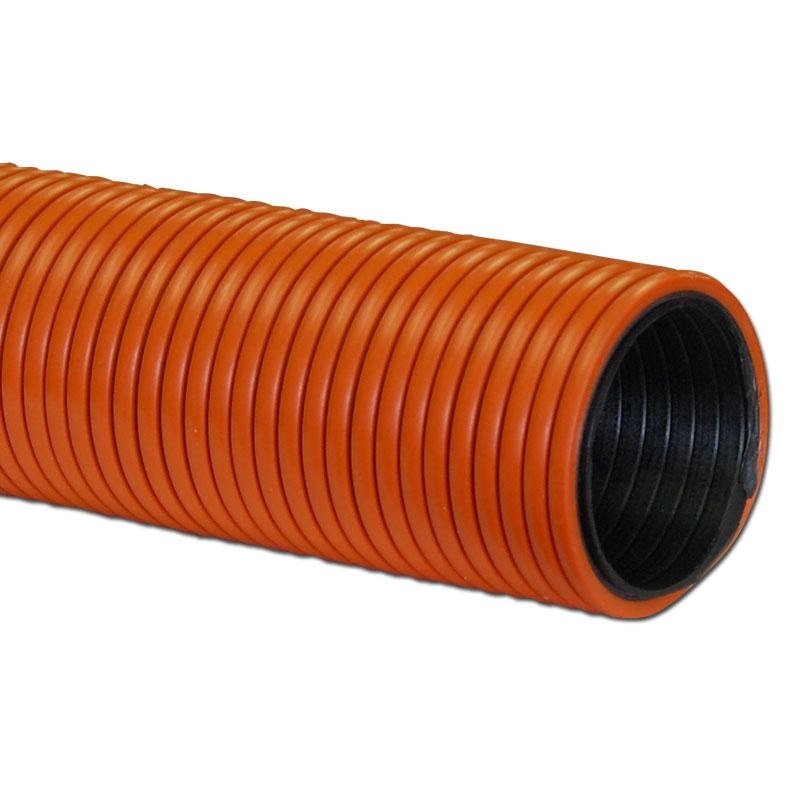 G-Vac Double Walled Heavy Duty Orange With Black Liner Crushproof Air Hose - 50 X 2 - Central Vacuum Hoses