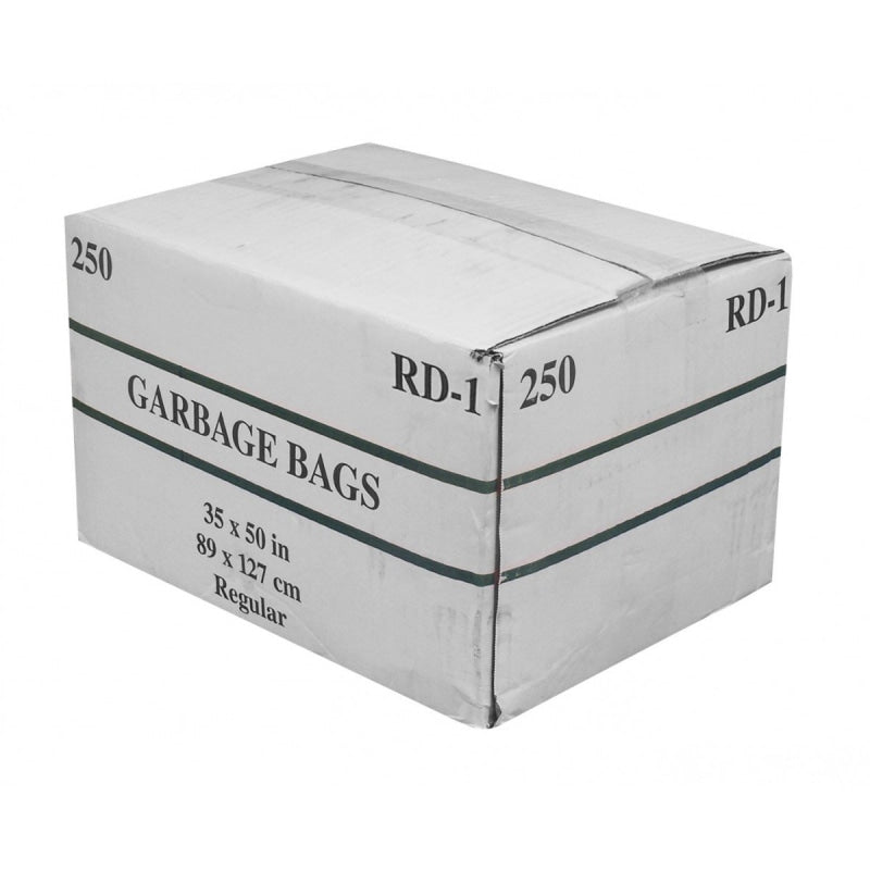 Garbage Trash Bags Regular 35" x 50" Black Box of 250