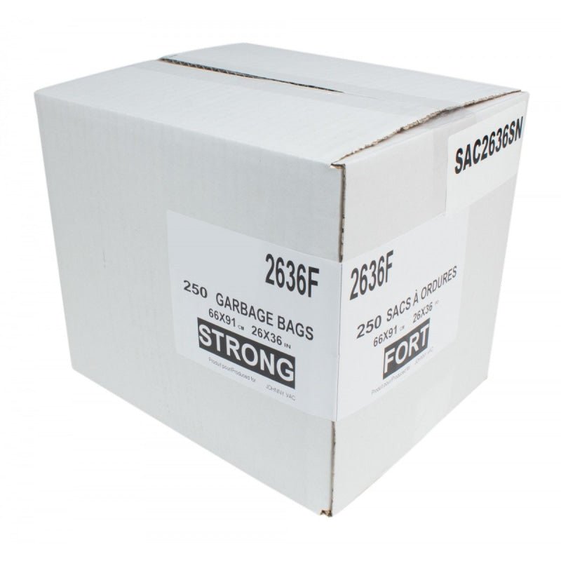 Garbage Trash Bags Strong 26" x 36" Black Box of 250