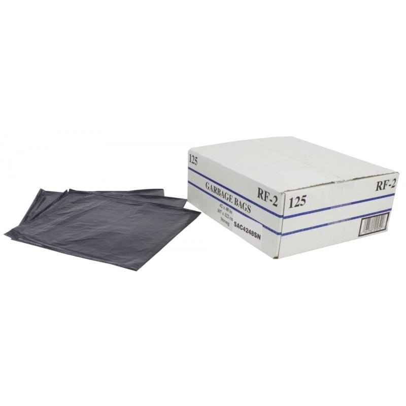 Garbage Trash Bags Strong 42" x 48" Black Box of 125