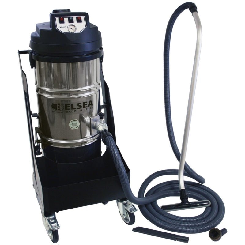 Industrial Grade Mobile & Fixed Location Commercial Two Motor Vacuum with Washable Poly Cartridge Filter & Commercial Accessories -