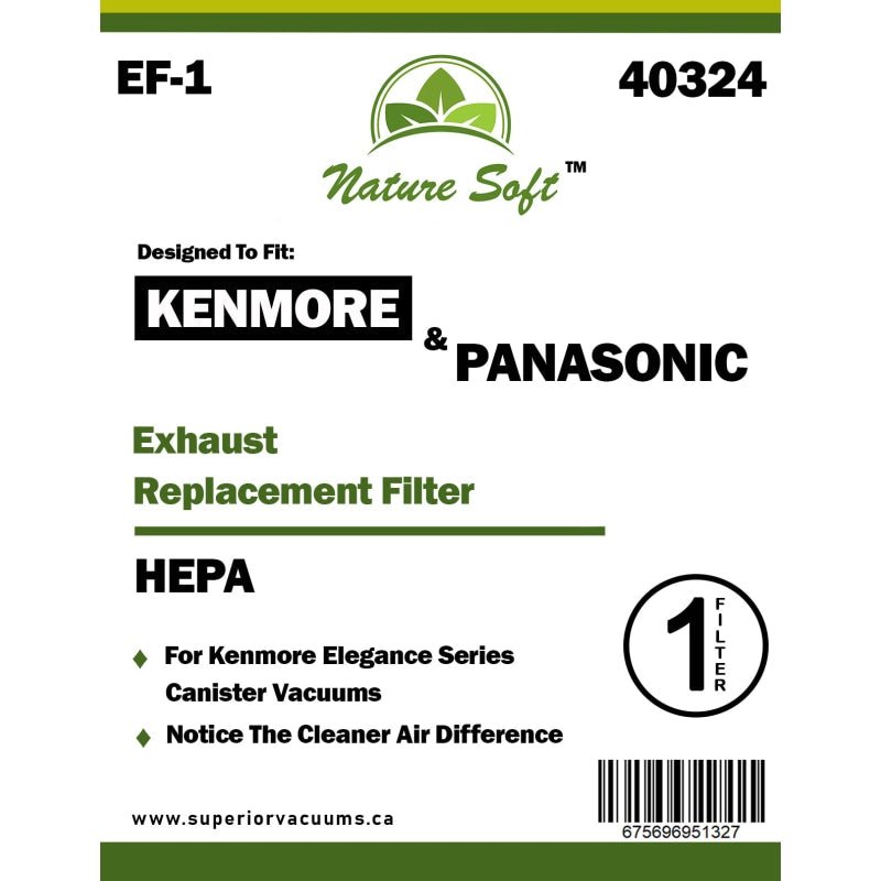 Superior Vacuums Kenmore/ Panasonic HEPA Exhaust Filter EF1 86889