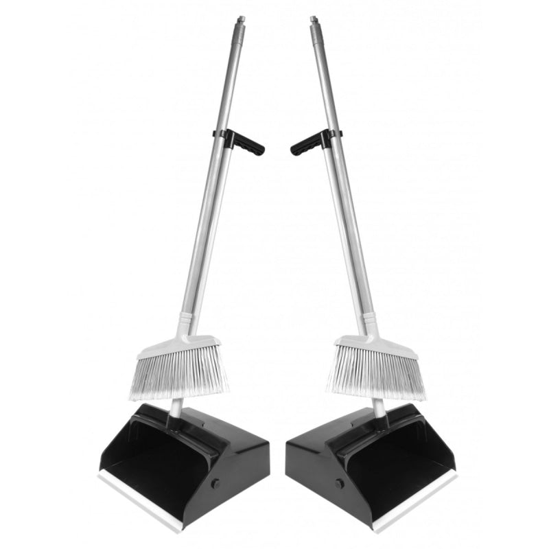 Long Handle Dustpan with Mini Broom Pack of 2