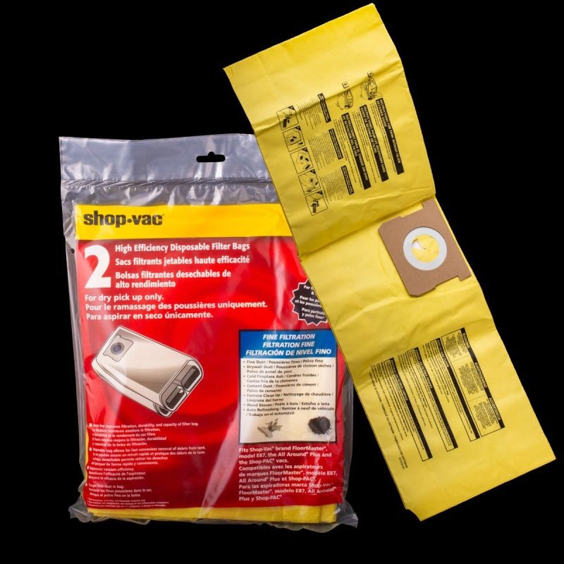 Shopvac OEM High Efficiency Bag Type D - Vacuum Bags