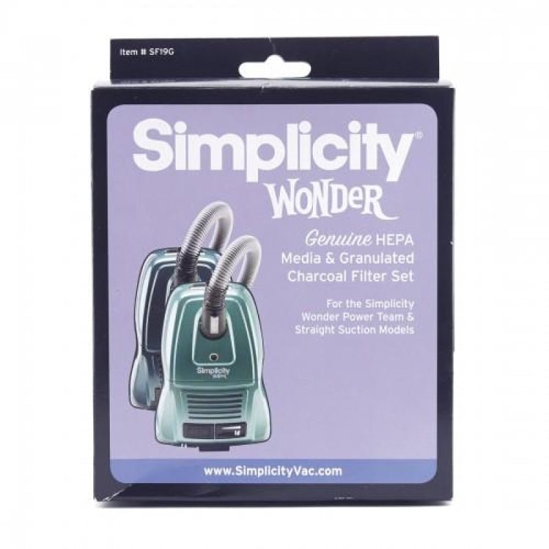 Simplicity OEM Hepa Media Exhaust & Secondary Granulated Charcoal Filter - Vacuum Filters