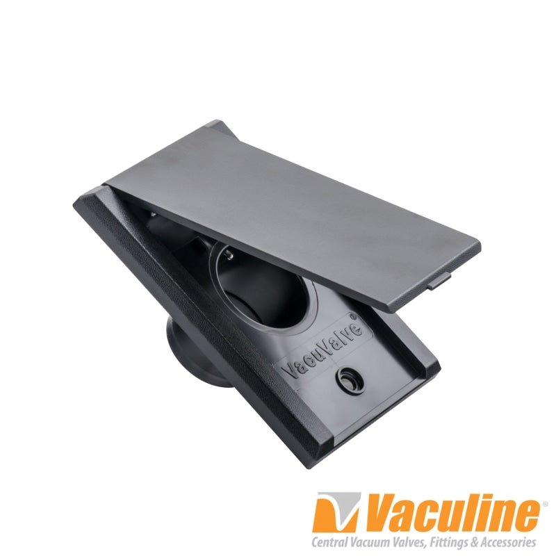 Vaculine Central Vacuum Inlet Valve Full Door - Black - Central Vacuum Parts
