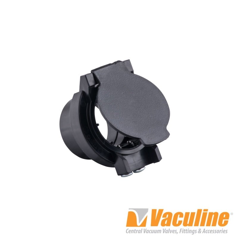 Vaculine Black Central Vacuum Utility Valve With Pin Jack - Central Vacuum Parts