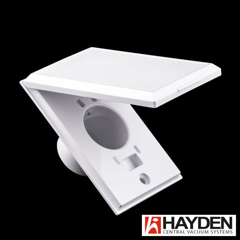 Hayden Central Vacuum Valve Full Door - White - Central Vacuum Parts