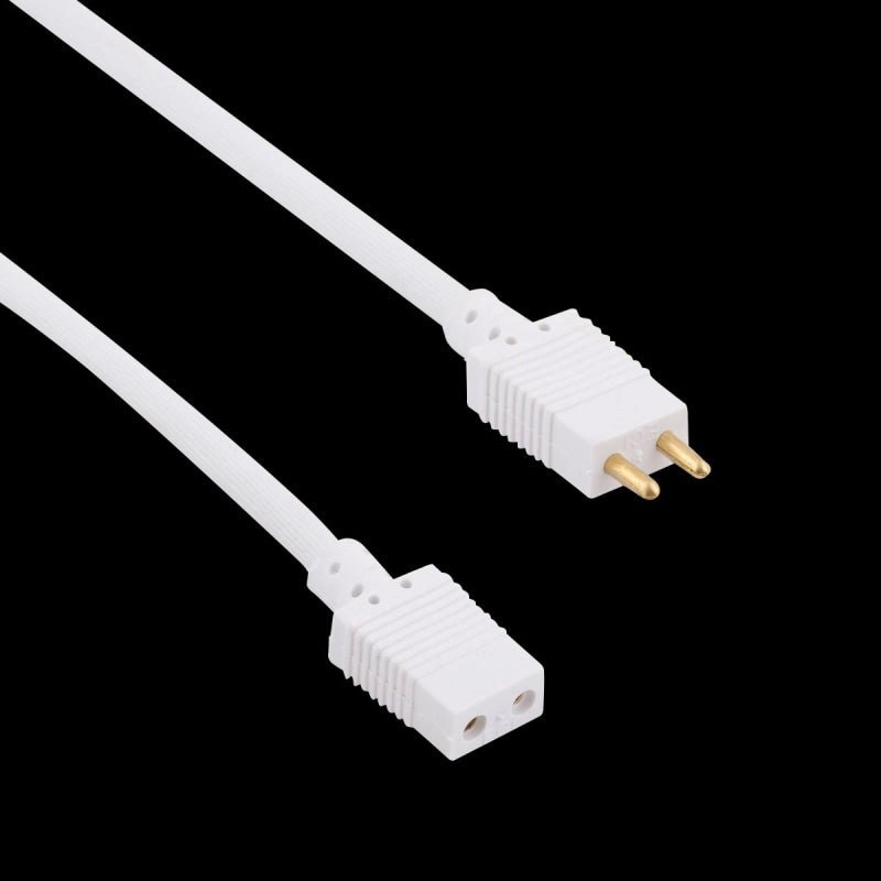White Male to Female Non-Polarized Pigtail Cord - 8 - Vacuum Cords