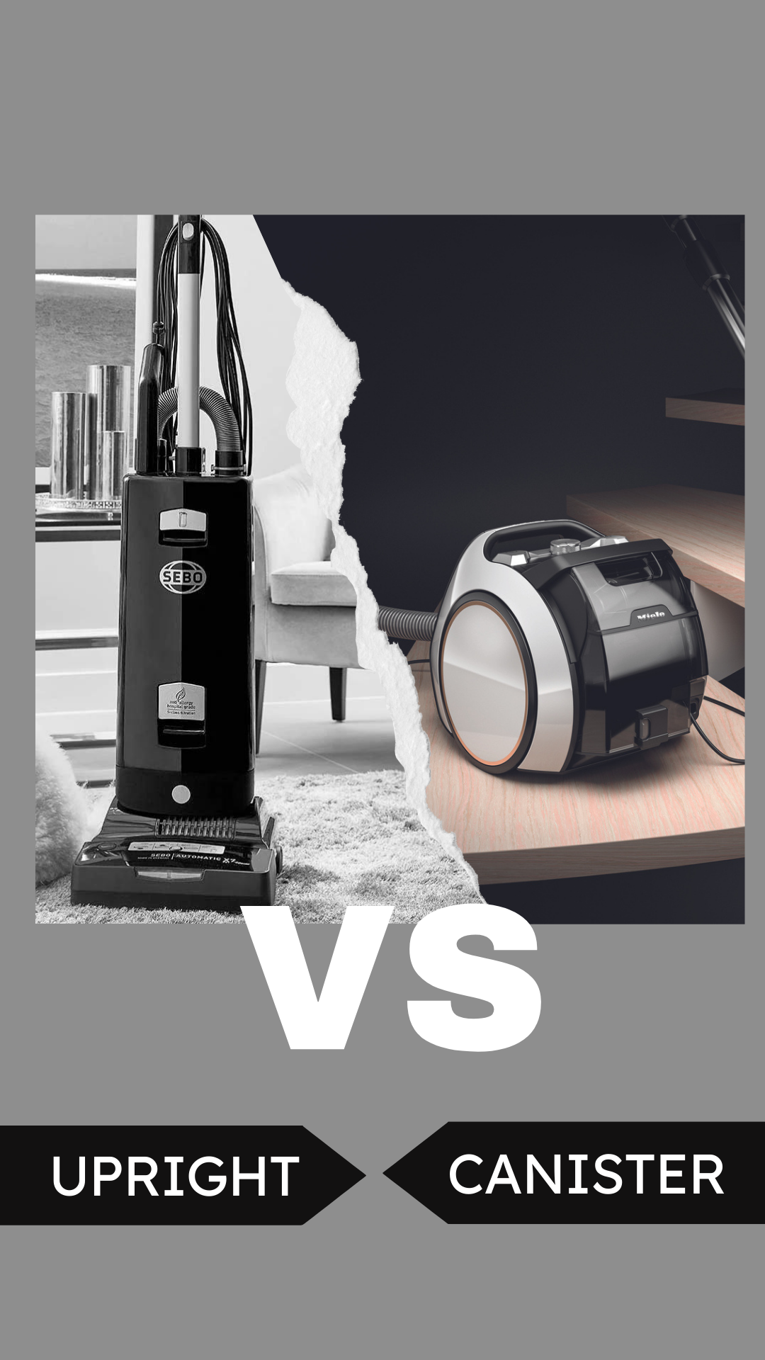 Canister vs upright vacuums