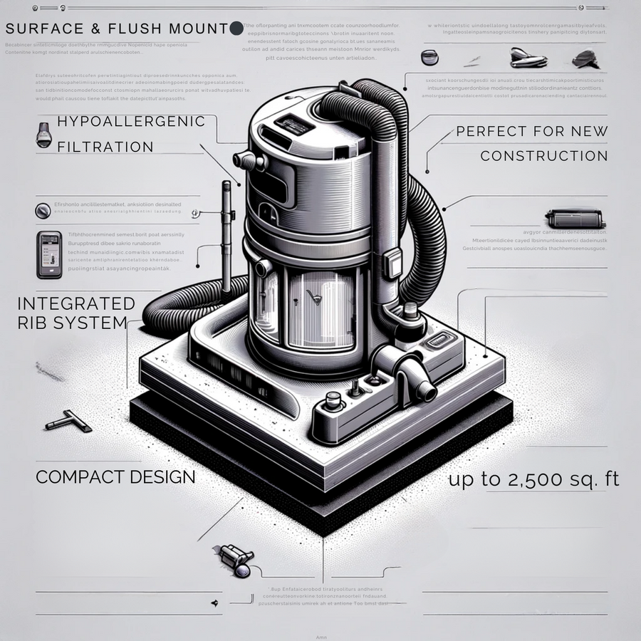 Fc650 VACUFLO FC650 Central Vacuum System with Dual-Stage Filtration ...