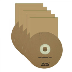 Johnny Vac Round Paper Vacuum Bag For JVT1 And Ghibli - 5 Bags