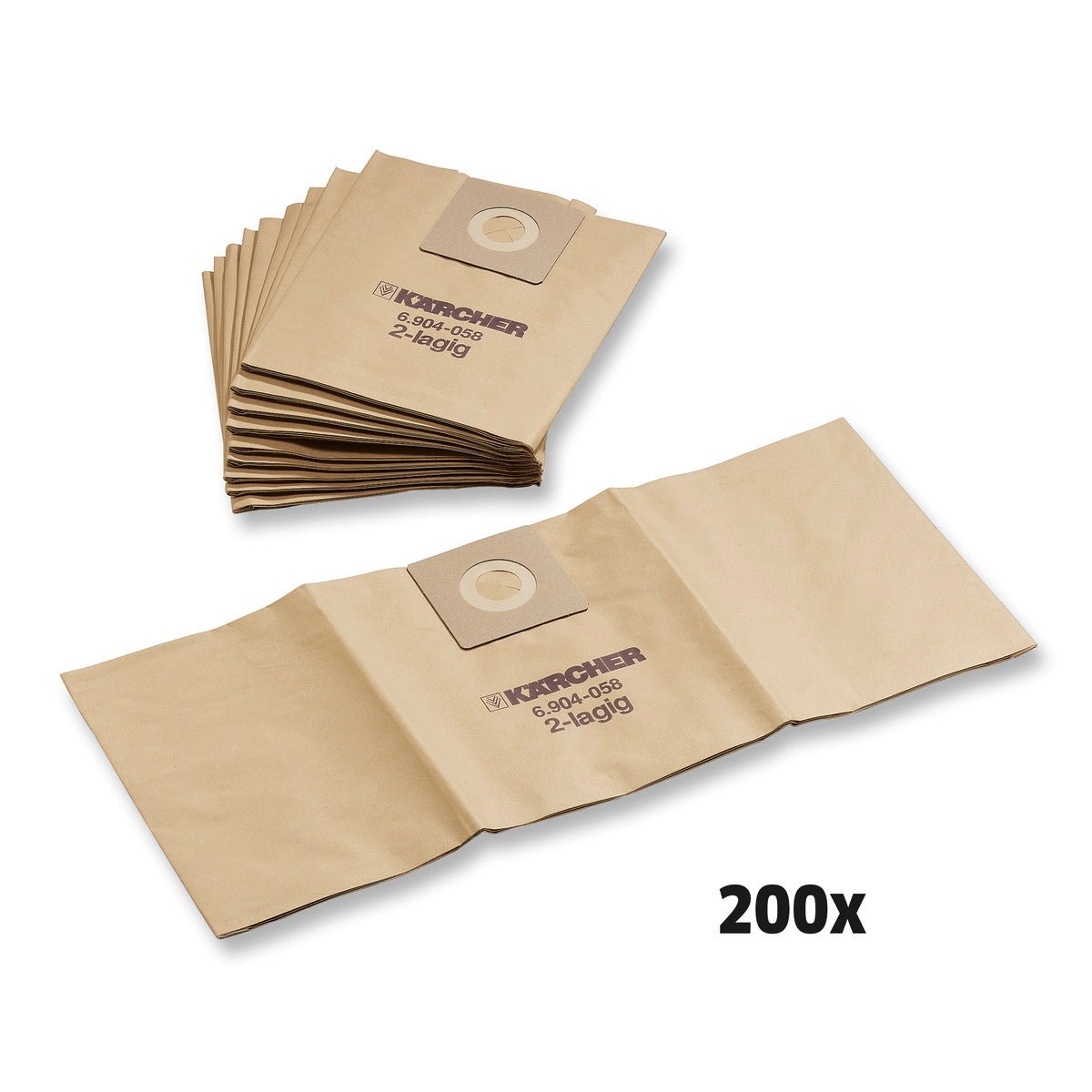 Karcher Paper Filter Bags, 200 x