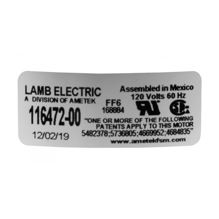 Lamb/Ametek Tangential Vacuum Motor - 5.7" DIA For EDIC ED403TR Extractor image 4