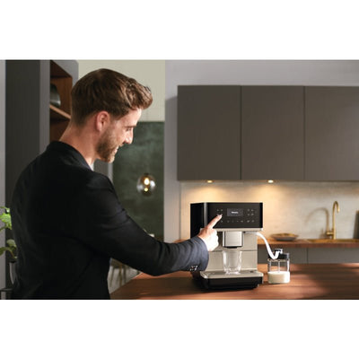 Miele CM6360 Fully Automatic Countertop Espresso Machine - Steel Metalic Coffee Machines