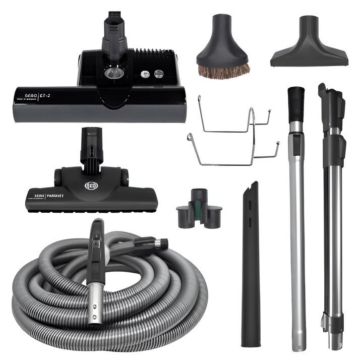 SEBO 35′ PREMIUM CENTRAL VACUUM KIT WITH ET-2 POWER HEAD