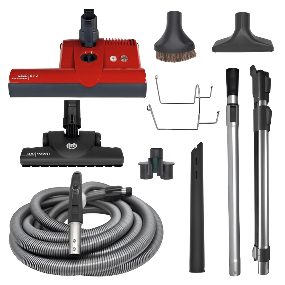 SEBO 35′ PREMIUM CENTRAL VACUUM KIT WITH ET-2 POWER HEAD