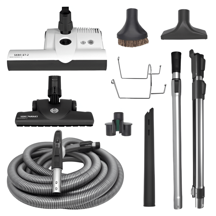 SEBO 35′ PREMIUM CENTRAL VACUUM KIT WITH ET-2 POWER HEAD