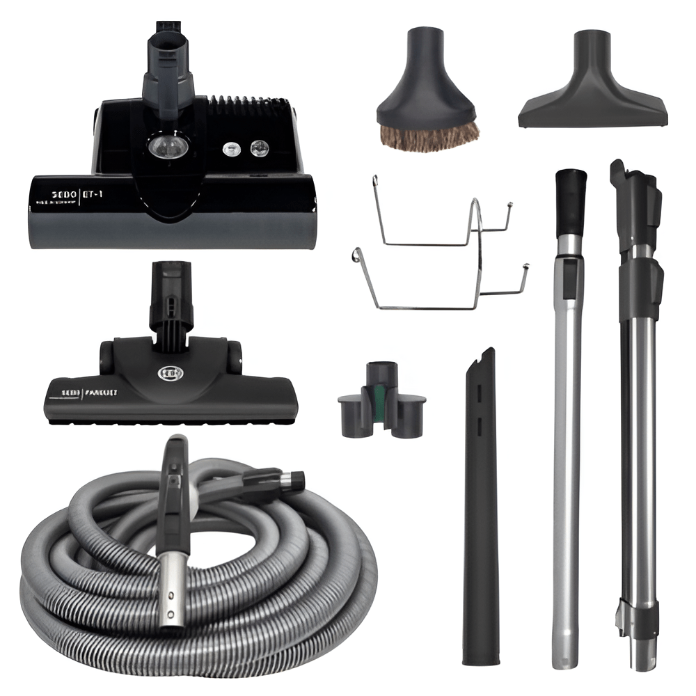 SEBO 35′ PREMIUM CENTRAL VACUUM KIT WITH ET-1 POWER HEAD