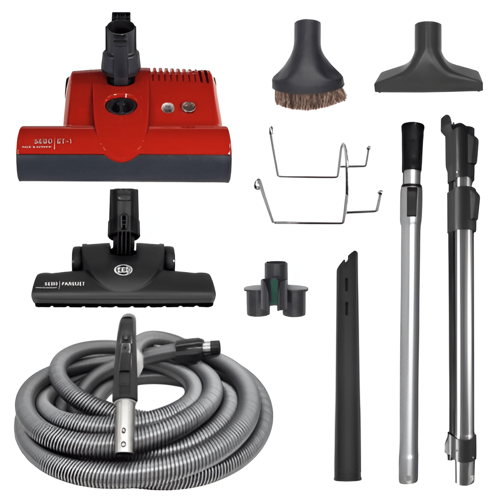 SEBO 35′ PREMIUM CENTRAL VACUUM KIT WITH ET-1 POWER HEAD