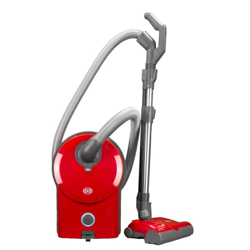 SEBO D4 Premium Airbelt Canister Vacuum Cleaner - Red / 1250w Motor - Canister Vacuums