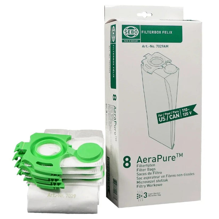 Sebo FELIX / DART Ultra Upright Vacuum Bags 8 Pack