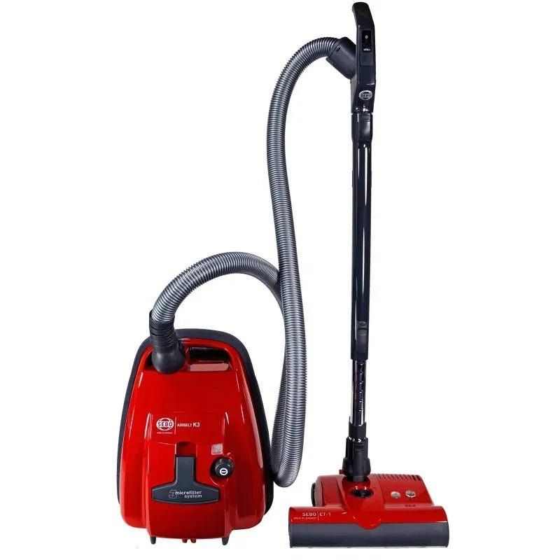 SEBO K3 Premium Airbelt Canister Vacuum Cleaner - Red / 1250w Motor - Canister Vacuums