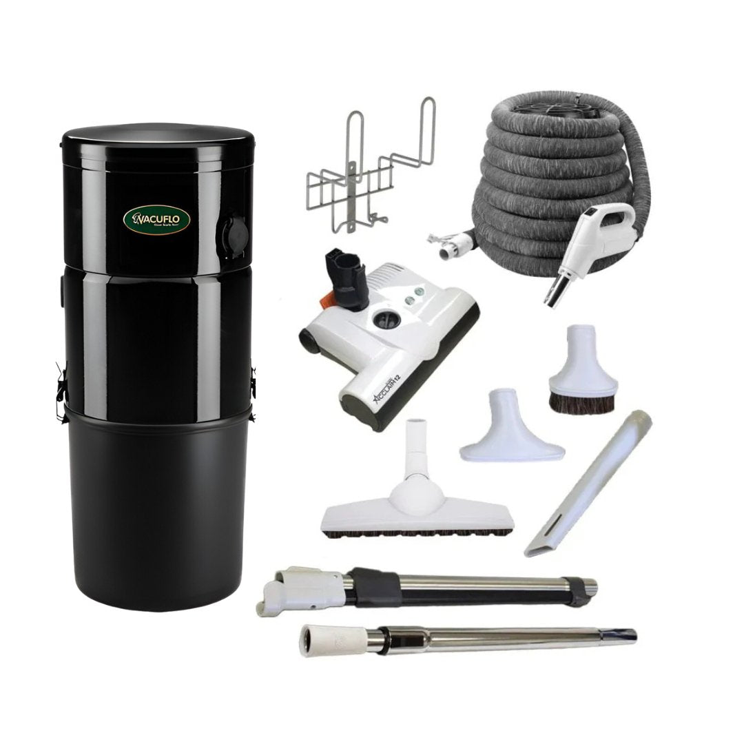 VACUFLO FC350 Central Vacuum with SEBO Acclaim Premium Electric Powerhead Kit