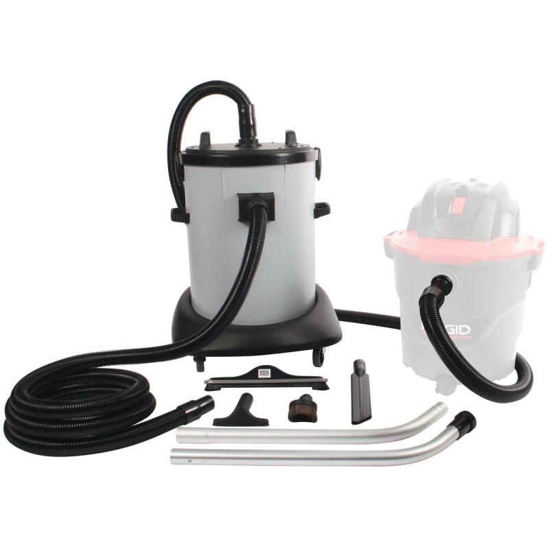 20 Gallon Dry Commercial Interceptor Kit with Fleece Basket Filter 8 Ft. Hose 15 ft. Hose & Accessory Tool Set - Commercial Vacuums