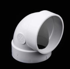 90 Degree ELL Fitting for Central Vacuum Systems with 2X3 or 2X4 Wall Installation