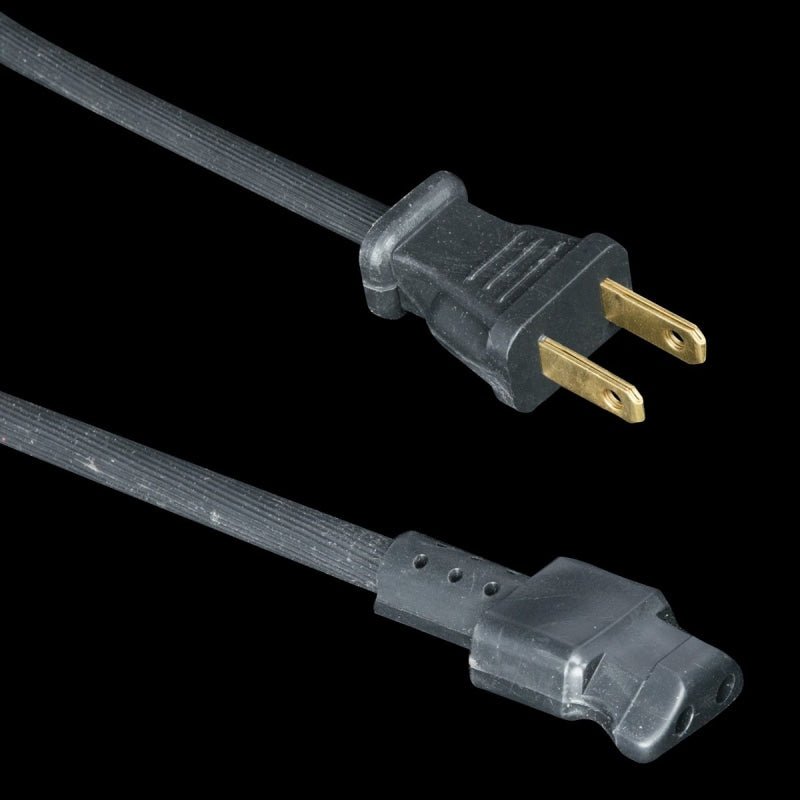 Black Hz2000 Female - Polarized Male Blade Pigtail Cord - 30 - Vacuum Cords