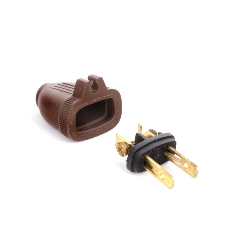 Brown 2 Wire Plug With Grip - Plugs