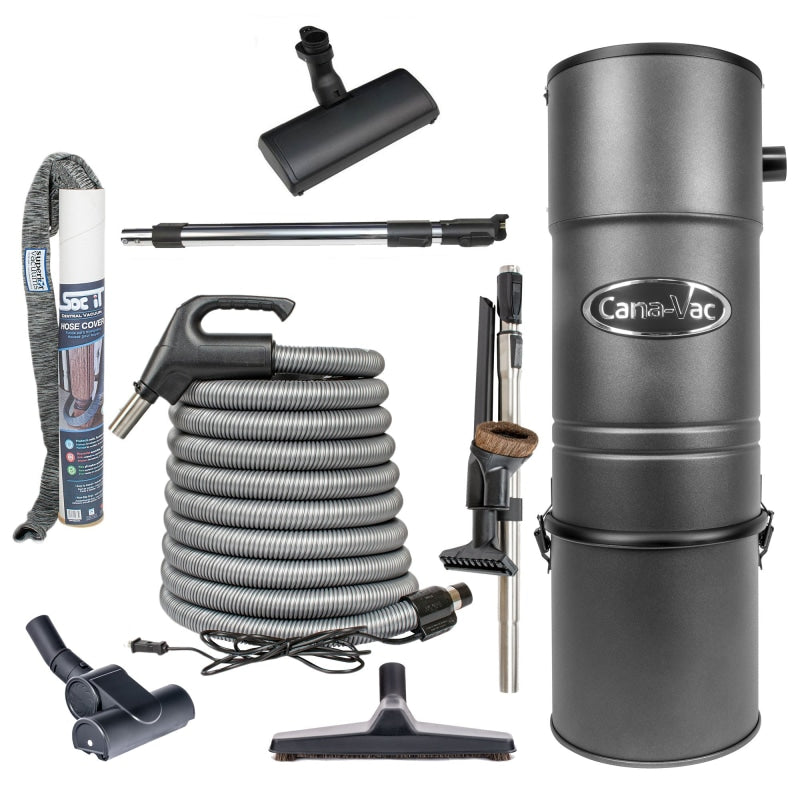 CanaVac CV-687 Central Vacuum System With Nilfisk Select Power Head Accessory Kit - Central Vacuum Power Unit with Kit