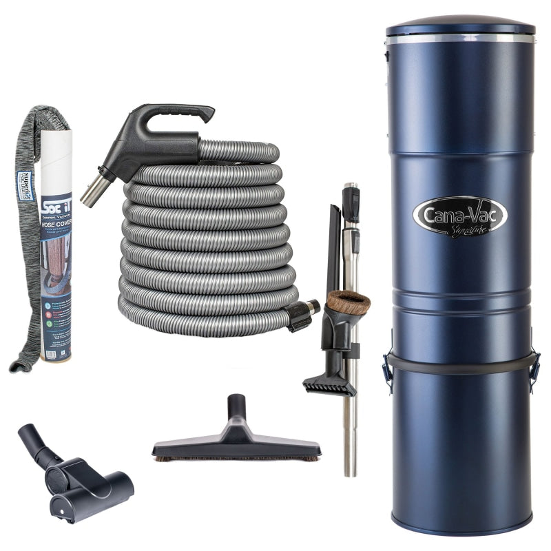 CanaVac Signature Series LS-590 Central Vacuum System With Standard Central Vacuum Accessory Kit - Central Vacuum Power Unit with Kit