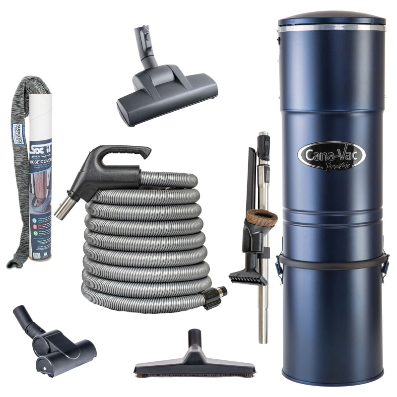 CanaVac Signature Series LS-690 Central Vacuum With Wessel Werk Superior Turbo Head Kit - Central Vacuum Power Unit with Kit