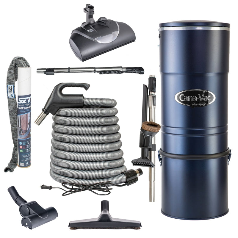 CanaVac Signature XLS-990 Central Vacuum With Wessel Werk EBK360 Palace Electric Powerhead Kit - Central Vacuum Power Unit with Kit