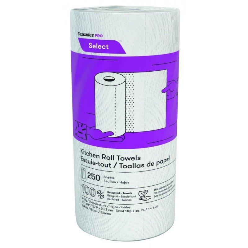 Cascades Pro Kitchen Roll Towel 2 Ply 250 Sheets Box of 12