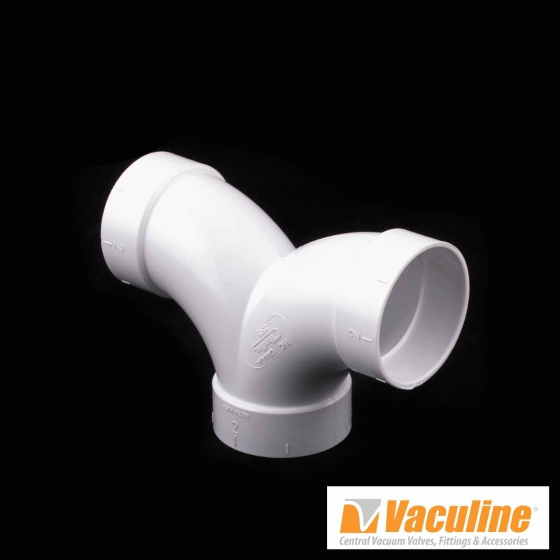 Central Fitting 3 Way 90 Degree Elbow White Canplas 50 Per Case Vaculine - Fitting
