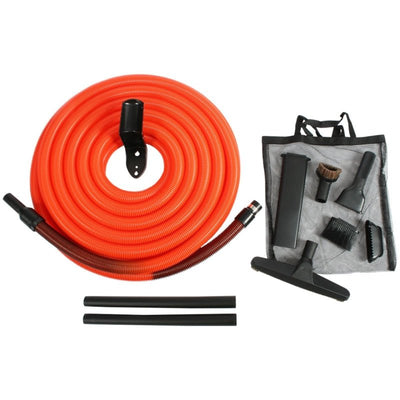 Central Vacuum Garage & Car Cleaning Kit with 1.25 Inch Commercial Grade Vacuum Hose - Vacuum Hose