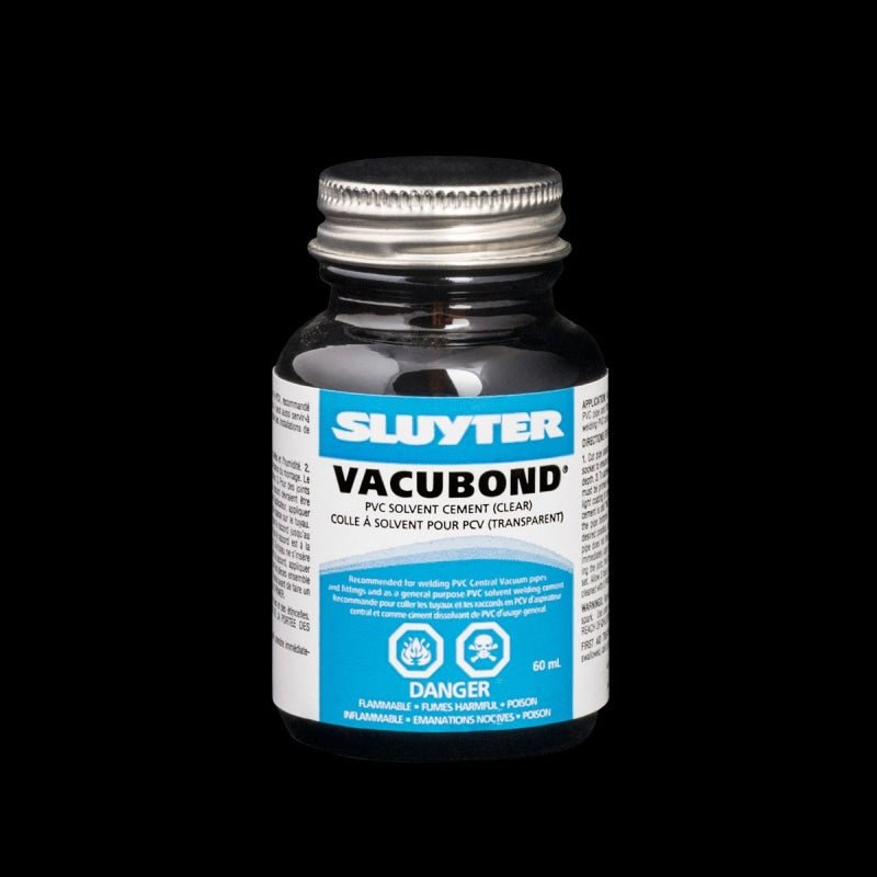 Central Vacuum Pvc Bond Solvent - 60 ml Glass Bottle - Central Vacuum Parts