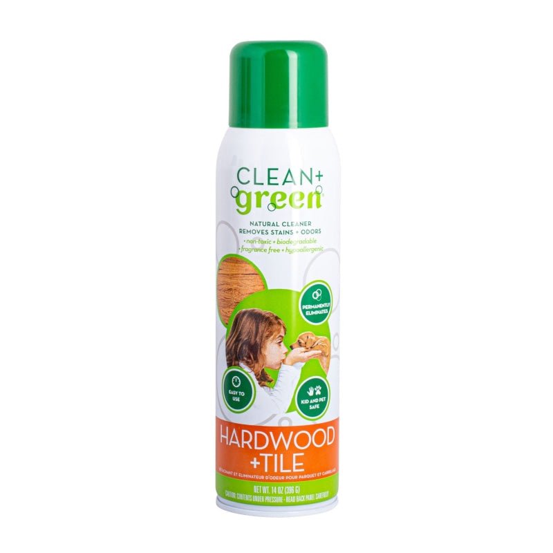 Clean + Green Wood & Tile All Natural Pet Stain Remover Odour Eliminator & Cleaner 14 OZ